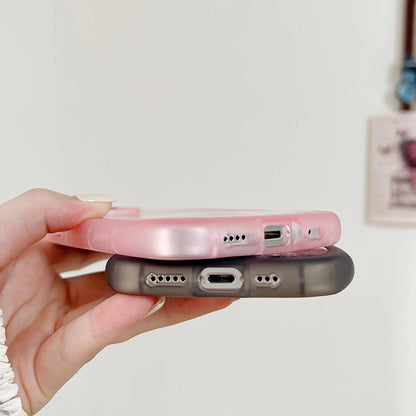 Cute Cat Ear Glitter Transparent Phone Case