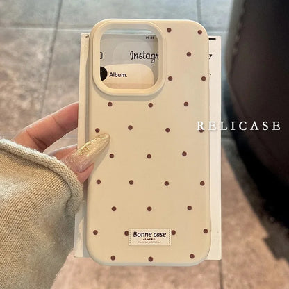 Soft Liquid Silicone Wave Point Phone Case