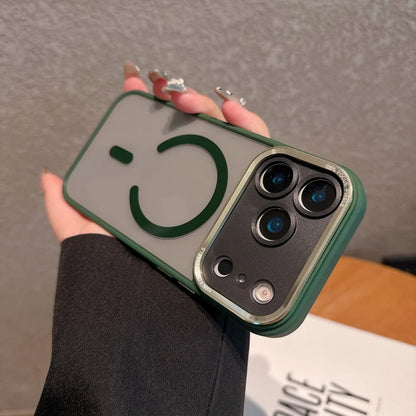 Transparent Magnetic Plating Camera Protection Case iPhone