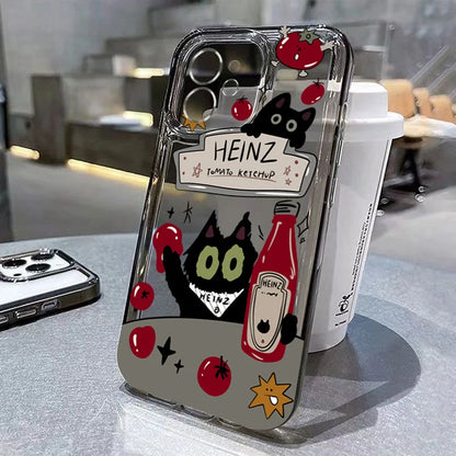Black Cat Transparent Phone Case