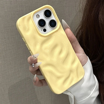 Electroplated 3D Wave Glossy Phone Case