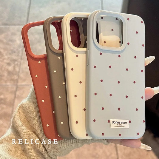 Soft Liquid Silicone Wave Point Phone Case