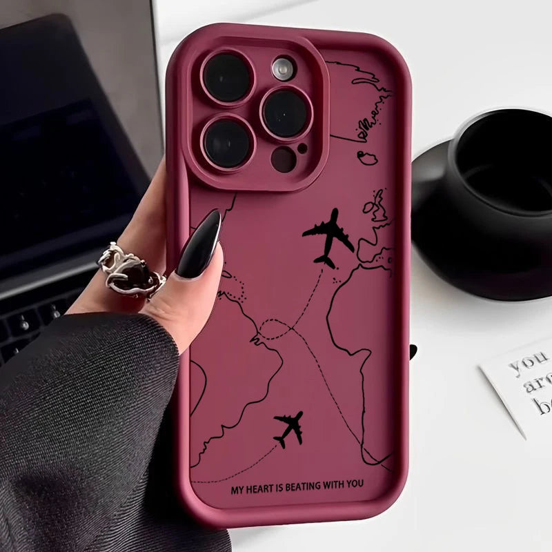 Airplane Route Phone Case