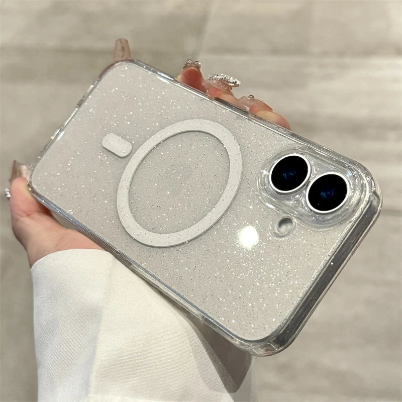 Glitter Magnetic Transparent Case