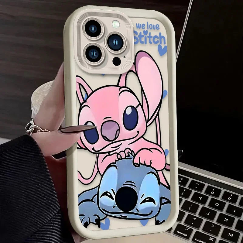 Disney Stitch & Angel Love Phone Case
