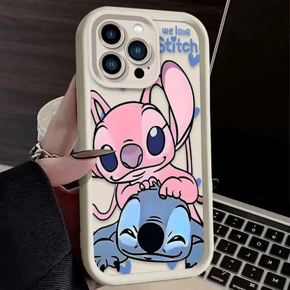 Disney Stitch & Angel Love Phone Case