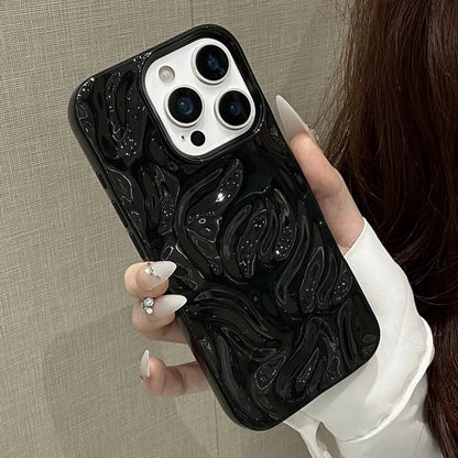 Electroplated 3D Wave Glossy Phone Case