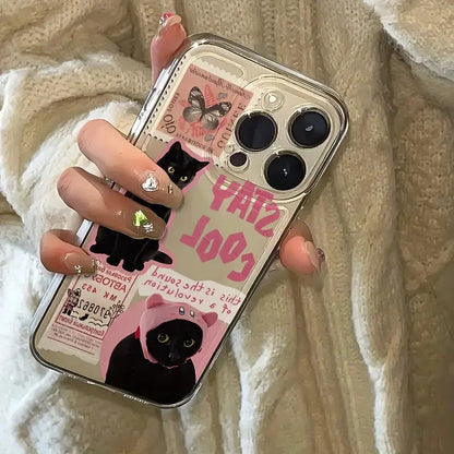 Black Cat Transparent Phone Case