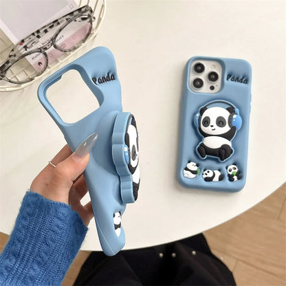 Cute Cartoon Music Panda Phone Case