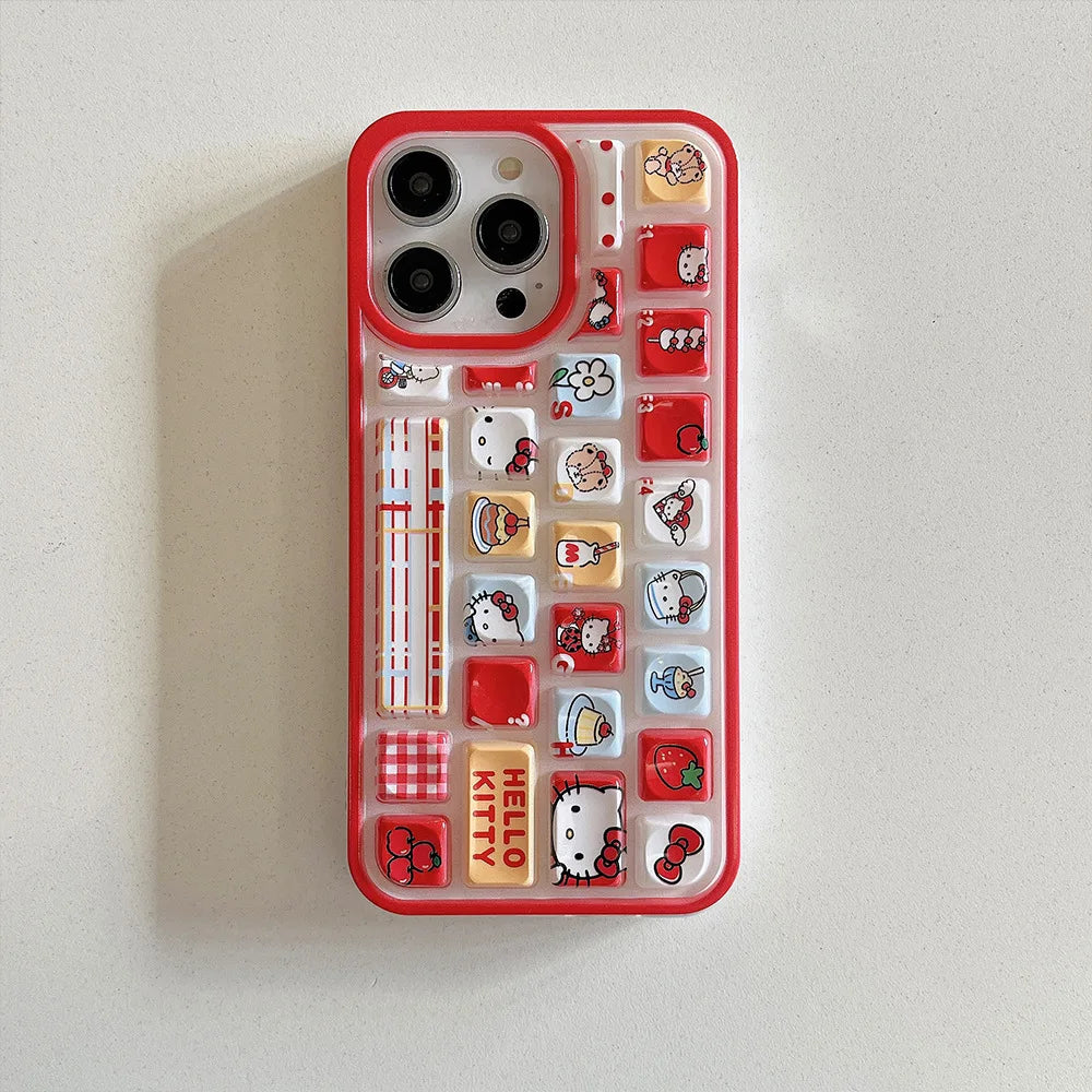 Kuromi Hello Kitty Purin 3D Phone Case