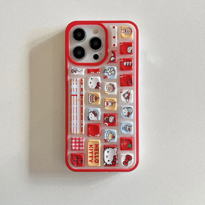 Kuromi Hello Kitty Purin 3D Phone Case