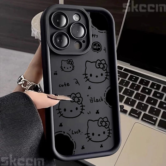 Black Hello Kitty Phone Case