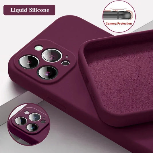 Solid Color Silicone Phone Case
