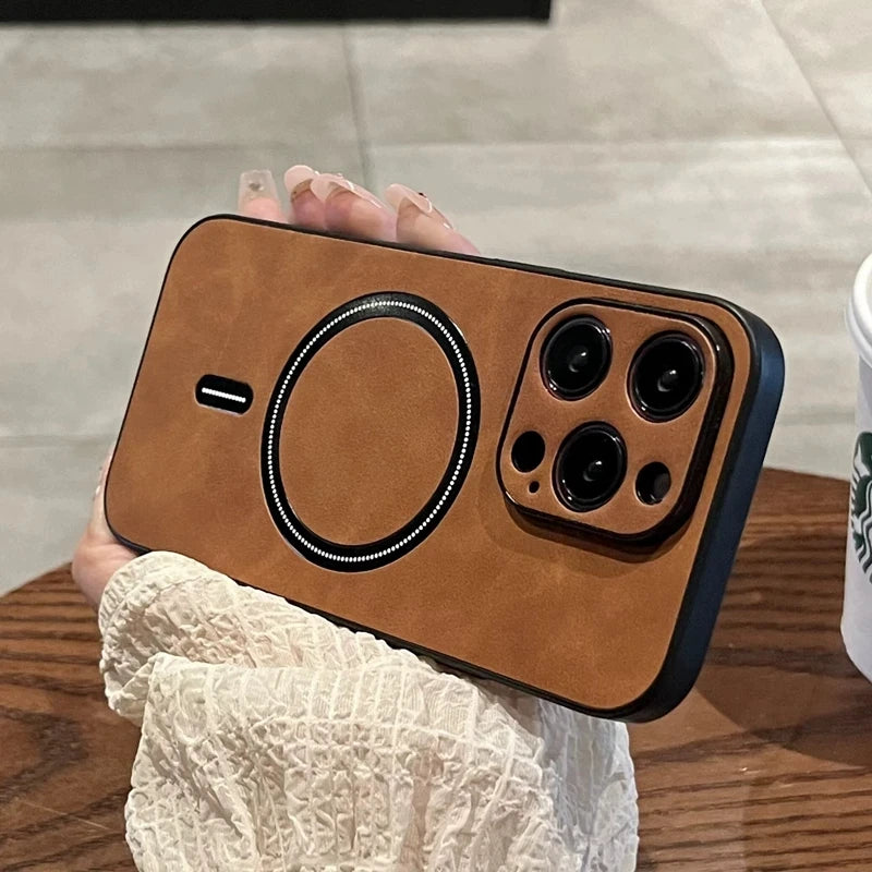 Magsafe Leather Magnetic Phone Case