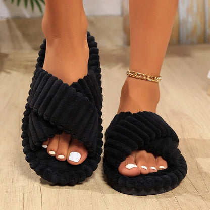 CozyStep™ Corduroy Plush Slippers – Your Ultimate Autumn & Winter Comfort - US