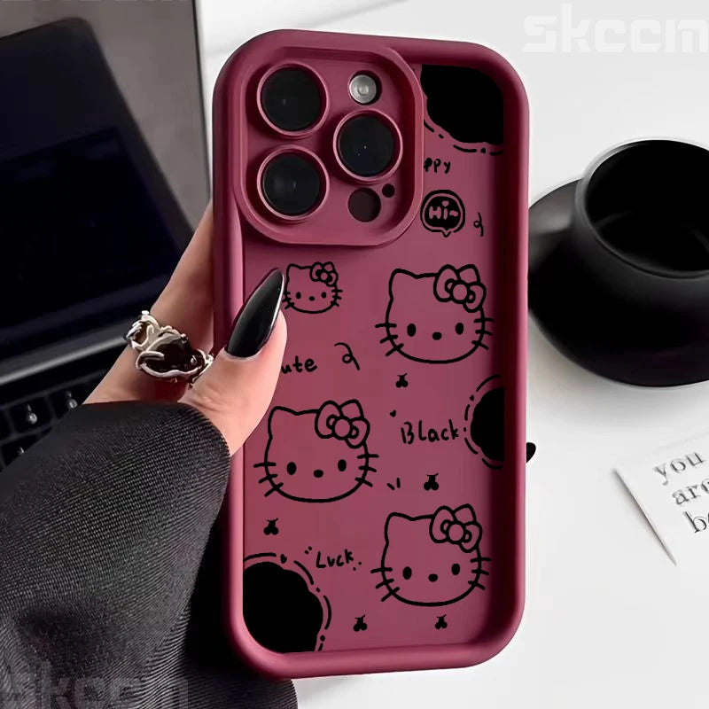 Black Hello Kitty Phone Case
