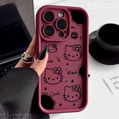 Black Hello Kitty Phone Case
