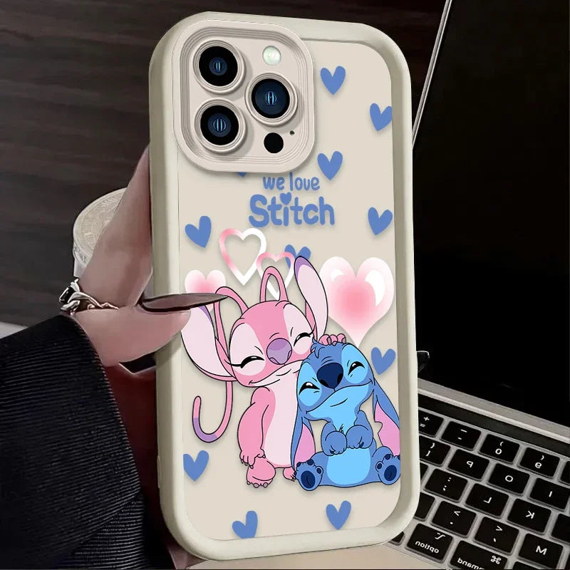 Disney Stitch & Angel Love Phone Case