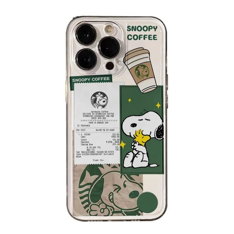 Snoopy Cartoon Clear TPU Phone Case