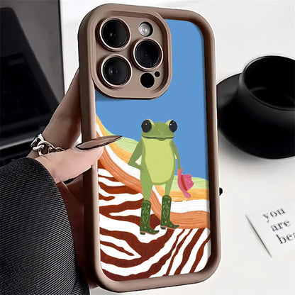 Cute Flower Frog Strawberry Phone Case