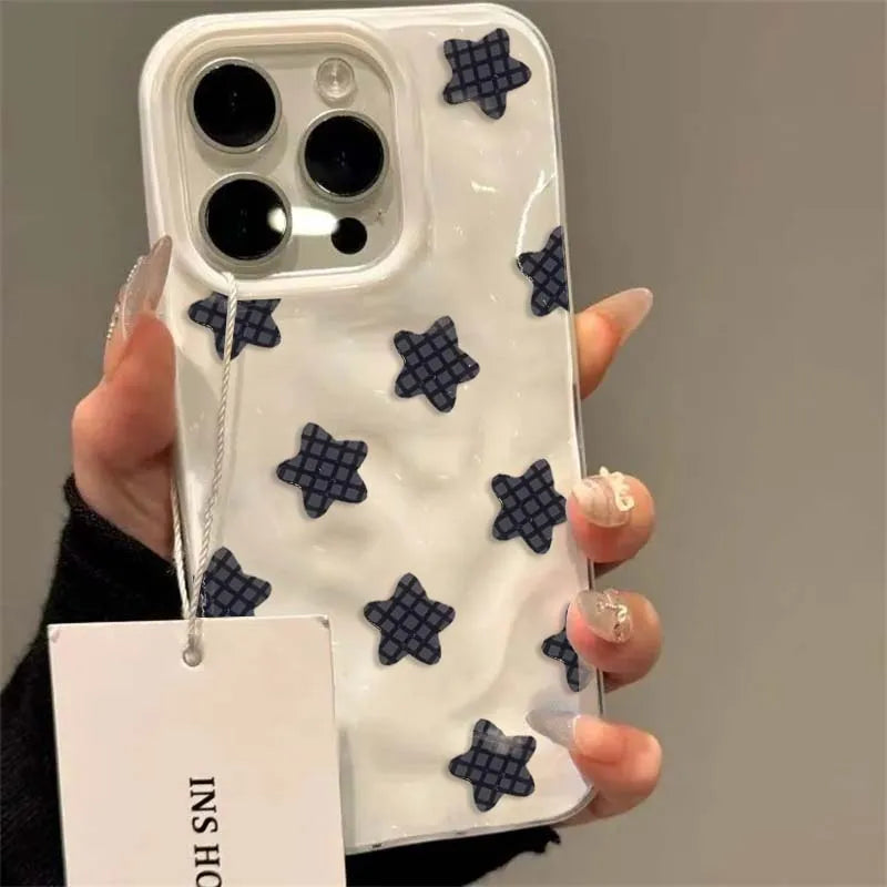 Cartoon Checkered Star Phone Case