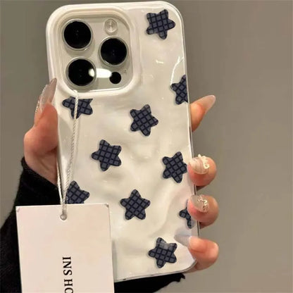 Cartoon Checkered Star Phone Case
