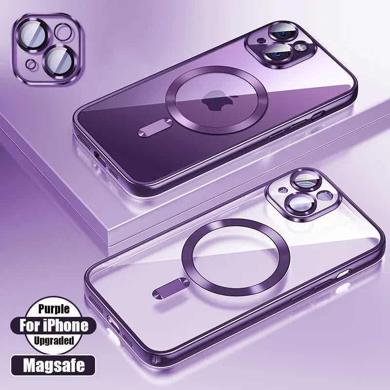 Clear Plating Silicone Magsafe Case