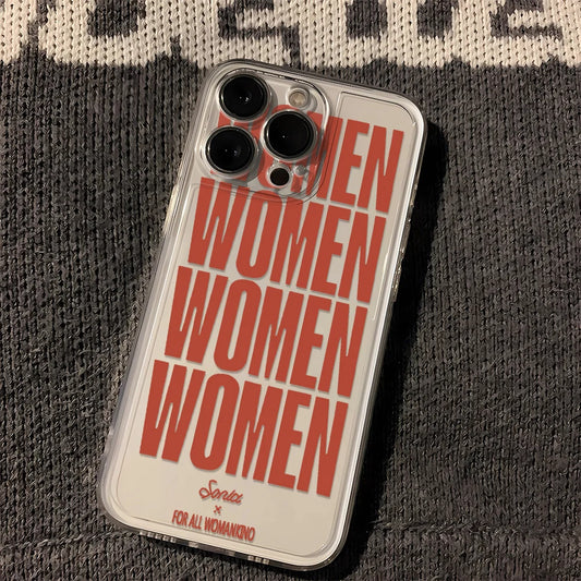 Personalized English Print Transparent Phone Case