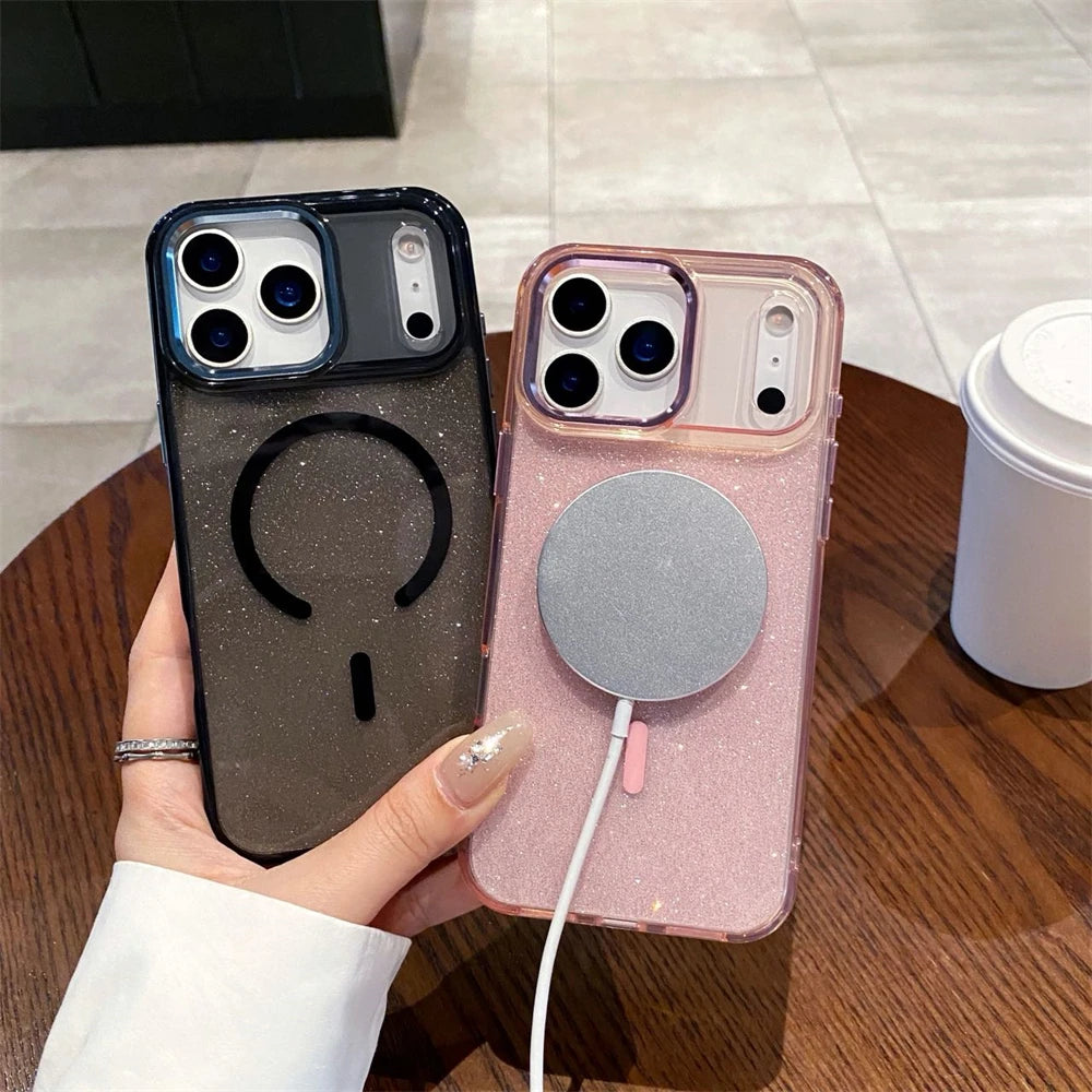 Glitter Magnetic Phone Case For iPhone