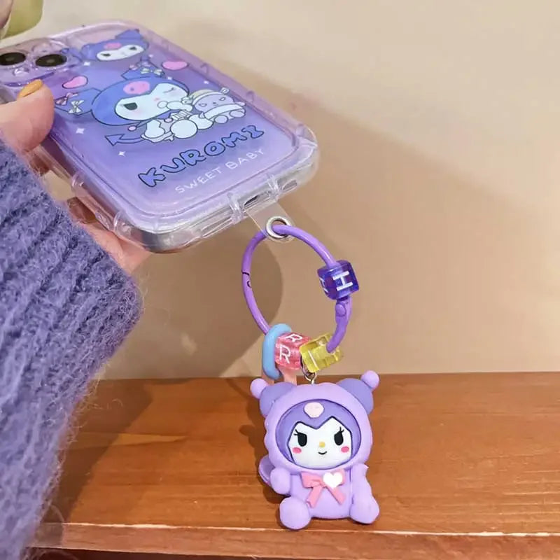 Hello Kitty Kuromi 3D Dog Chain Phone Case