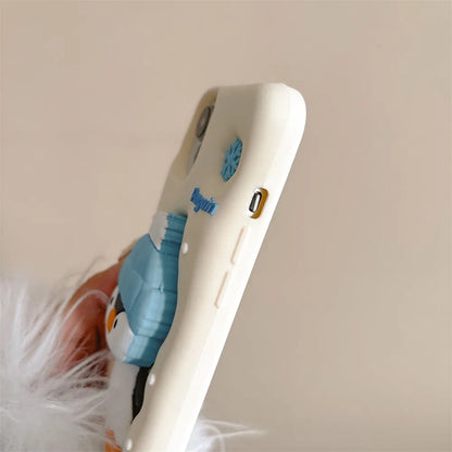 3D Cartoon Penguin Phone Case