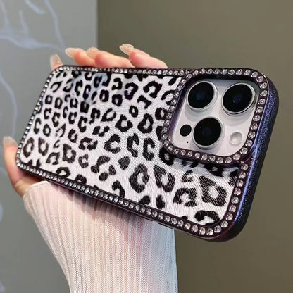 Leopard Print Diamond Phone Case