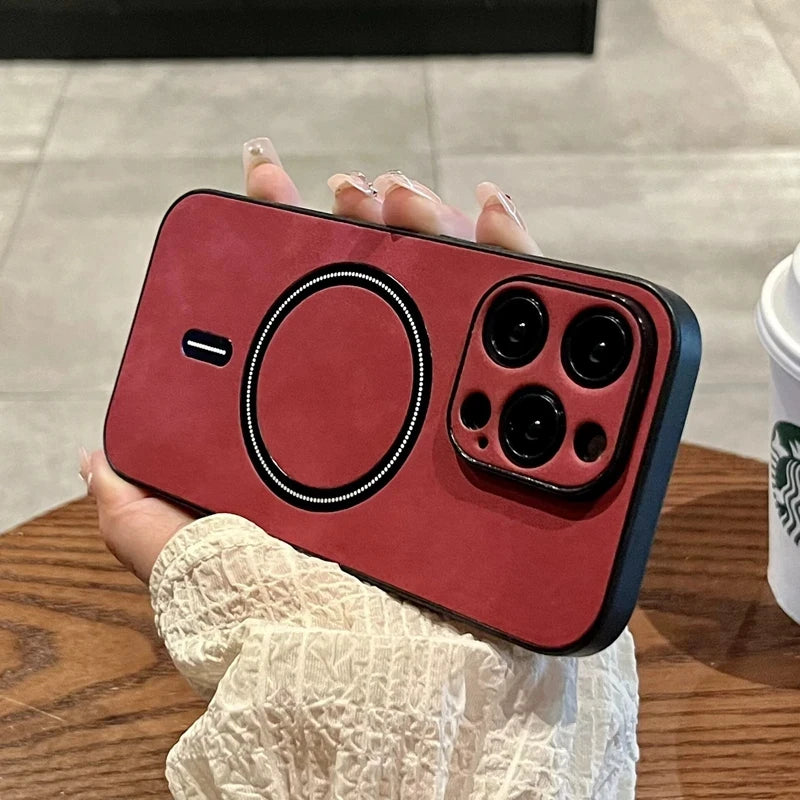 Magsafe Leather Magnetic Phone Case