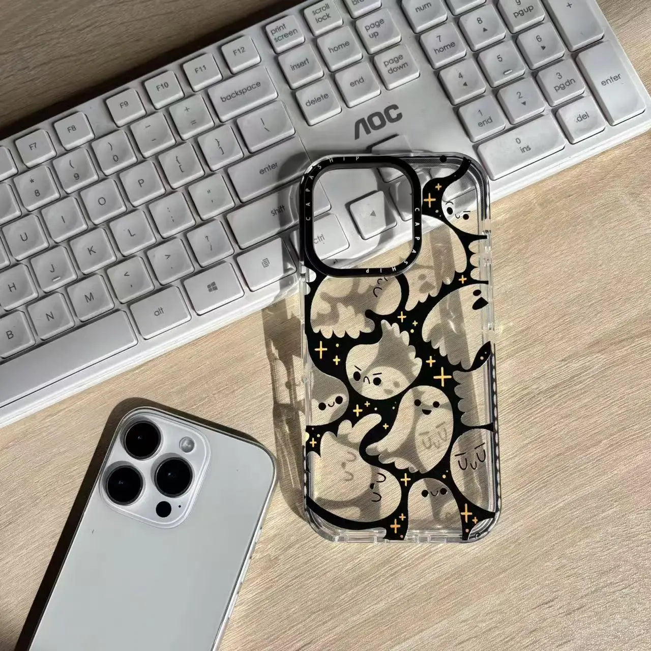 Cute Ghost Transparent Phone Case