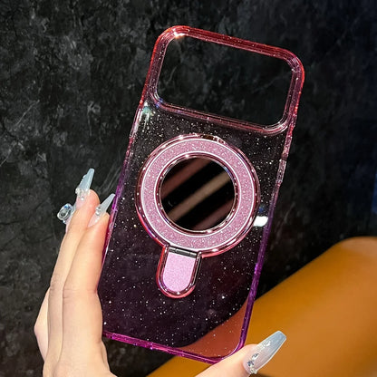Glitter Gradient Clear Phone Case