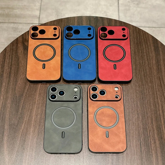 Magnetic Leather Case