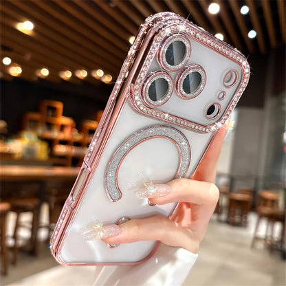 Glitter Rhinestone Magnetic Phone Case