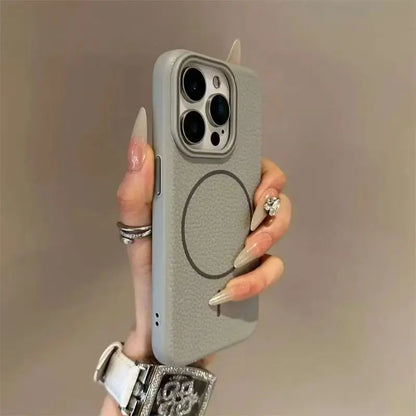 Magsafe Lichee Pattern Magnetic Case For iPhone