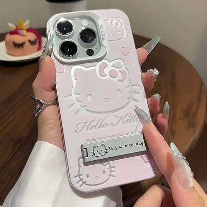 Pink Hello Kitty Phone Case With Bracket