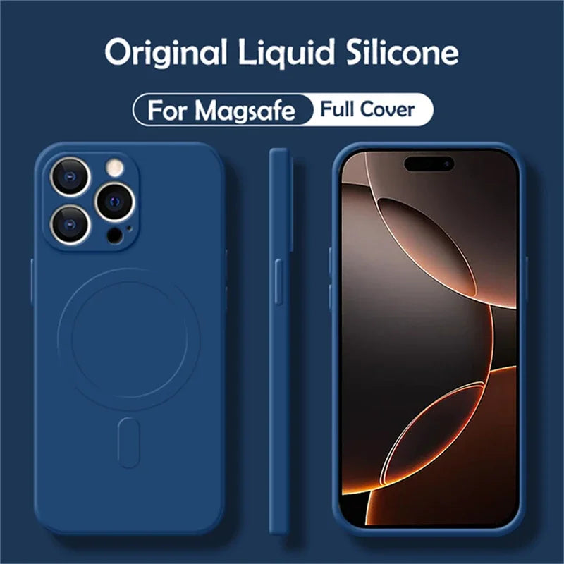 Liquid Silicone Magnetic Case  iPhone