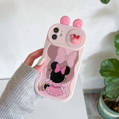 3D Cartoon Ears Sliding Camera Phone Case