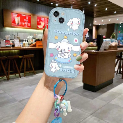 Sanrio Kuromi Hello Kitty Hand Chain Phone Case