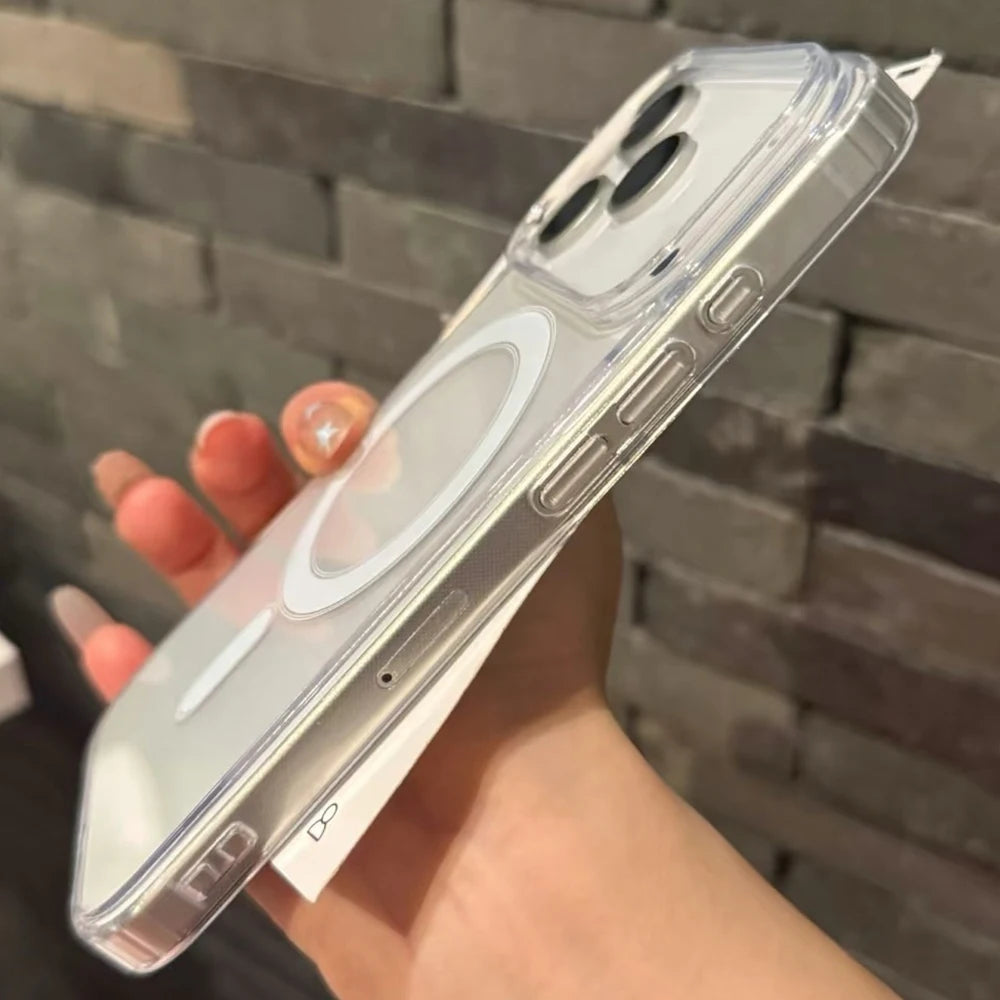 Magsafe Transparent Magnetic Case For iPhone