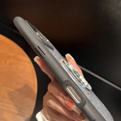 Cute Cat Ears Hello Kitty Glitter Phone Case