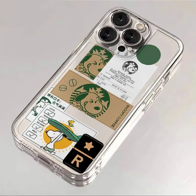 Snoopy Cartoon Clear TPU Phone Case