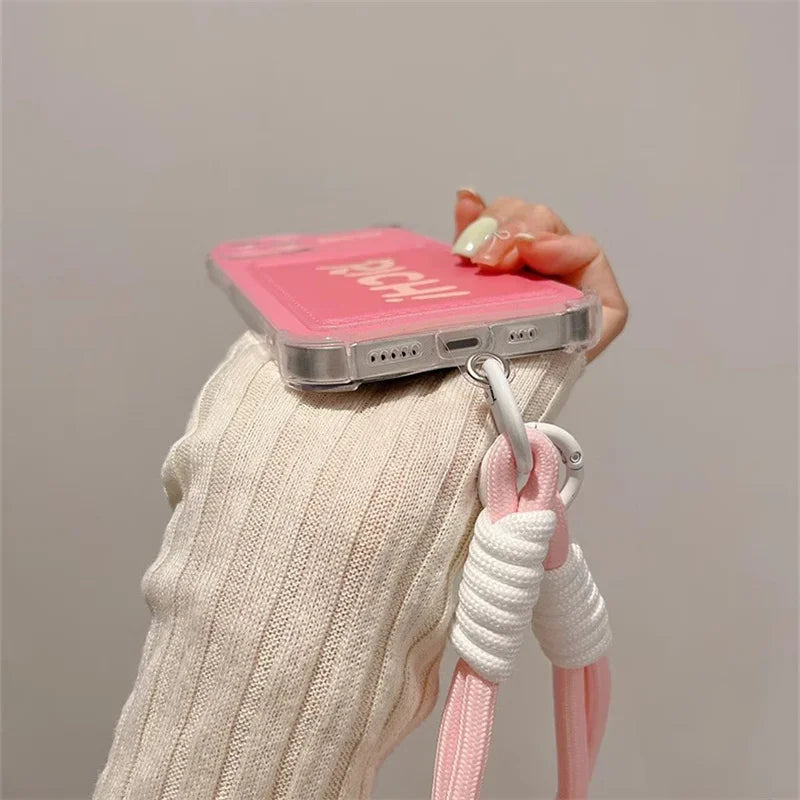 Hello Kitty Card Holder Lanyard Phone Case