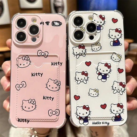 Hello Kitty Card Holder Clear Phone Case