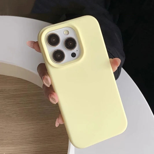 Solid Color Silicone Case For iPhone