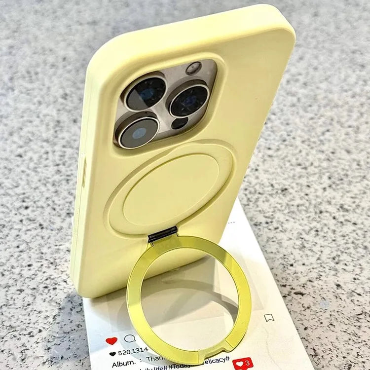 Liquid Silicone Magnetic Ring Holder Phone Case