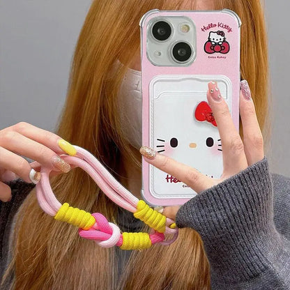 Hello Kitty Card Holder Lanyard Phone Case